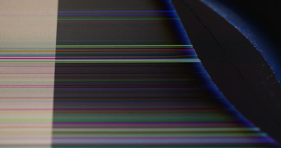 Pixel error. Screen texture. Visual image deformation with darkened dead glitch zone. Decorative grunge layer for digital broadcasting noise.