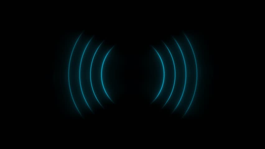 Abstract radio waves animation. Futuristic radar concept. 