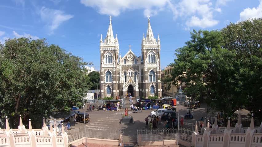 A serene view of Mount Mary Church in Mumbai, reflecting its stunning Gothic architecture and spiritual significance.