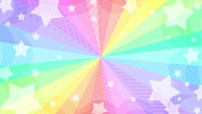 Pastel colored rainbow radiation background video with stars popping out - Powered by Shutterstock - Get 15% off with code: PIKWIZARD15