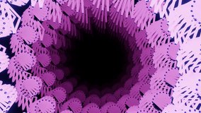 3D rendering of pink kaleidoscopic patterns moving in loop - Powered by Shutterstock - Get 15% off with code: PIKWIZARD15