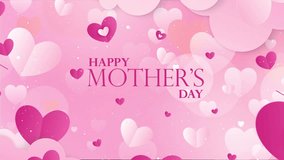 Heartwarming animation background with pink hearts, perfect for Happy Mother's Day themes, greeting videos, and romantic or celebratory projects. - Powered by Shutterstock - Get 15% off with code: PIKWIZARD15