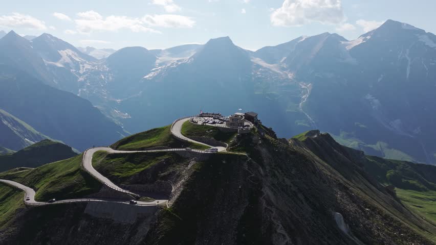 Breathtaking View of Grossglockner High Alpine Road to Edelweiss Spitze, Austria