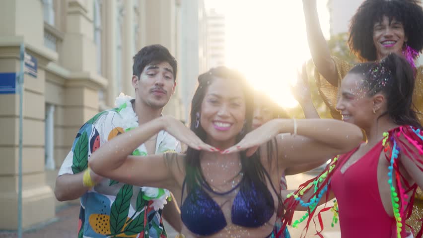 Sunset Samba: Exhilarating Dance Moves and Laughter at Brazilian Carnival Celebration