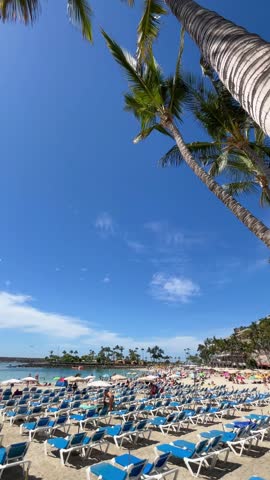 A beautiful sunny summer midday landscape view in Anfi, Las Palmas de Gran Canaria, Canary Island, Spain.