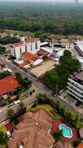 Aerial shots from the city of Santa Cruz de la Sierra in Bolivia