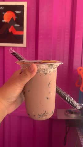 Ice shake with topping boba