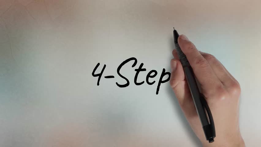 4-Step On Glass Using A Black Marker Pen