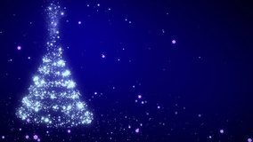 Christmas background with bright snow. Blue. Bright snowflakes falling forming a Christmas tree.  With space for your text. - Powered by Shutterstock - Get 15% off with code: PIKWIZARD15