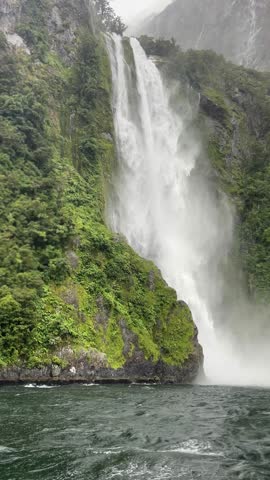 Milford Sounds New Zealand Waterfall