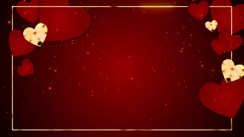 Red Pink Valentine's day hearts falling on pastel background. Holiday backdrop Love valentine's background bokeh. greeting card, emotion, emotion, social media, love relationship. 3D Illustration