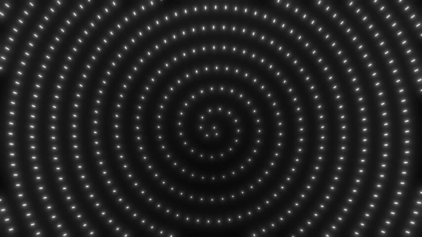 Glow Spiral rotate endless on black bg 4k. 3D Illustration