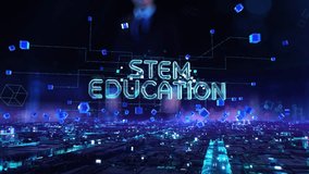STEM education- businessman working with virtual reality at office. - Powered by Shutterstock - Get 15% off with code: PIKWIZARD15