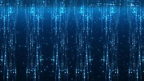 Beautiful luxury blue magical stardust particles trails sparkling. light ray glowing. kaleidoscope. mirror reflects. for Oscar award ceremony event,Modern background,motion design,Loopable,LED,4K - Powered by Shutterstock - Get 15% off with code: PIKWIZARD15