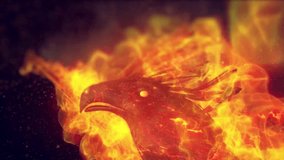 phoenix Fire bird. flaming phoenix intro. Fire bird element overlay - Powered by Shutterstock - Get 15% off with code: PIKWIZARD15