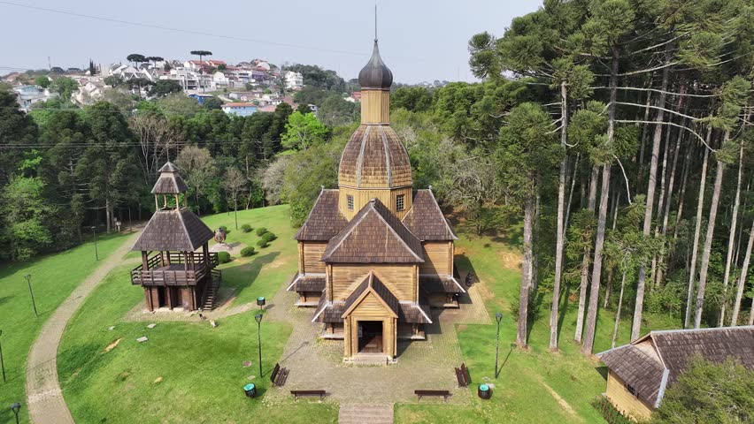 Curitiba Brazil. Ukrainian Memorial At Curitiba In Parana Brazil. State Park Landscape. Tourism Travel. Nature Park. Ukrainian Memorial At Curitiba In Parana Brazil. Botanical Scenery.