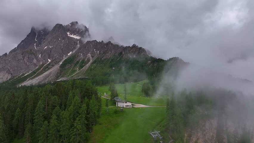 RotwandWiesen mountain, Bavarian Alps, Southern Germany, aerial view
