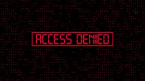 Access denied message on the screen futuristic interface Video Animated Background - Powered by Shutterstock - Get 15% off with code: PIKWIZARD15