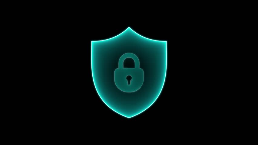Cybersecurity shield with fingerprint lock and coding animation on digital background. protection, technology, data, online, secure, authentication - Powered by Shutterstock - Get 15% off with code: PIKWIZARD15