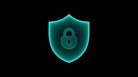 Cybersecurity shield with fingerprint lock and coding animation on digital background. protection, technology, data, online, secure, authentication - Powered by Shutterstock - Get 15% off with code: PIKWIZARD15