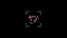 Camera video capture icon, center focus symbol. scan QR code icon, auto focus icon, resize, full screen transparent background. - Powered by Shutterstock - Get 15% off with code: PIKWIZARD15