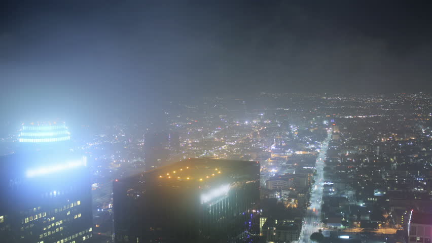 Night Cityscape Timelapse 30 Los Angeles Downtown Traffic | Shutterstock HD Video #3665282