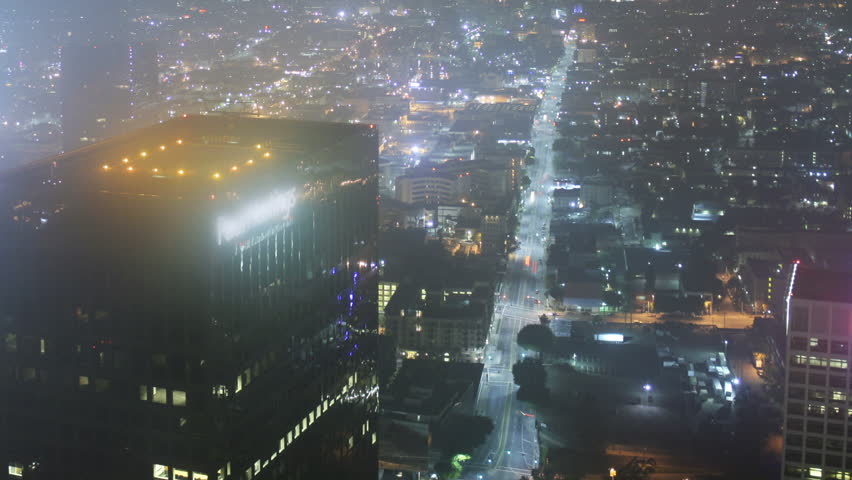 Night Cityscape Timelapse 28 Los Angeles Downtown Traffic | Shutterstock HD Video #3665339