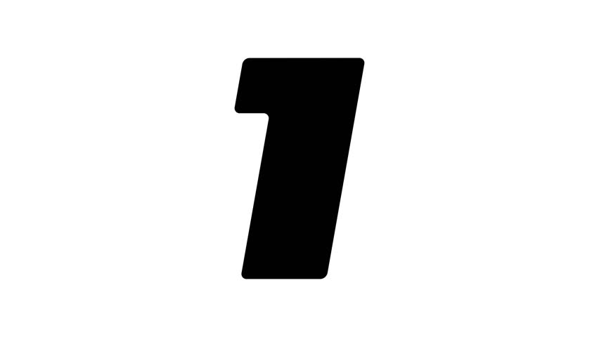 Countdown three, two, one or 3 2 1, graphic animation. Black. Alpha channel. Transparent background motion design. 4K resolution