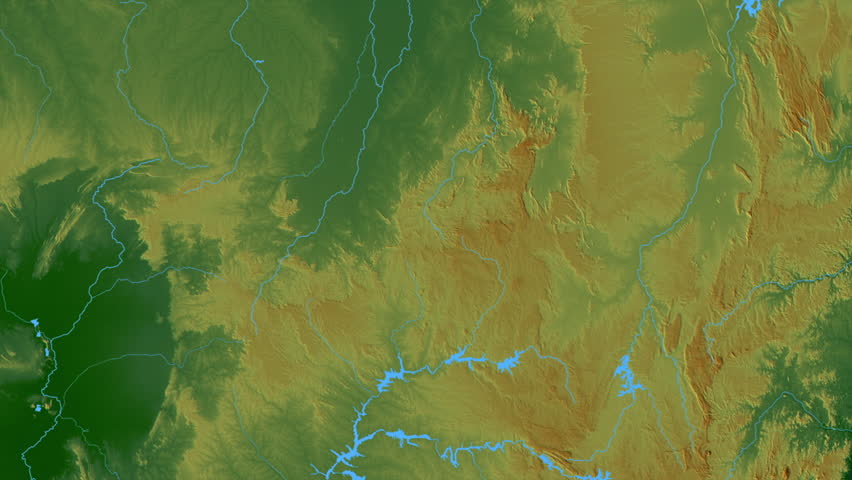 Goias - state of Brazil, extruded. Physical