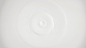 Fresh milk drop falling and splashing in a milky pool from above. Slow motion rings and ripple top view - Powered by Shutterstock - Get 15% off with code: PIKWIZARD15