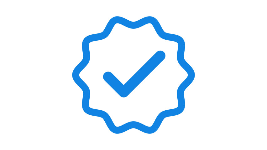 Tick Mark Check Mark Representing Verified Incredible Social Media Verification Animation 4k Motion Graphics Video Footage with Alpha Channel No Bakcground