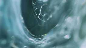 Vertical video. Foam wave. Oil bubbles. Defocused teal blue white color transparent round droplets floating fizzy texture paint water flow motion abstract art background. - Powered by Shutterstock - Get 15% off with code: PIKWIZARD15