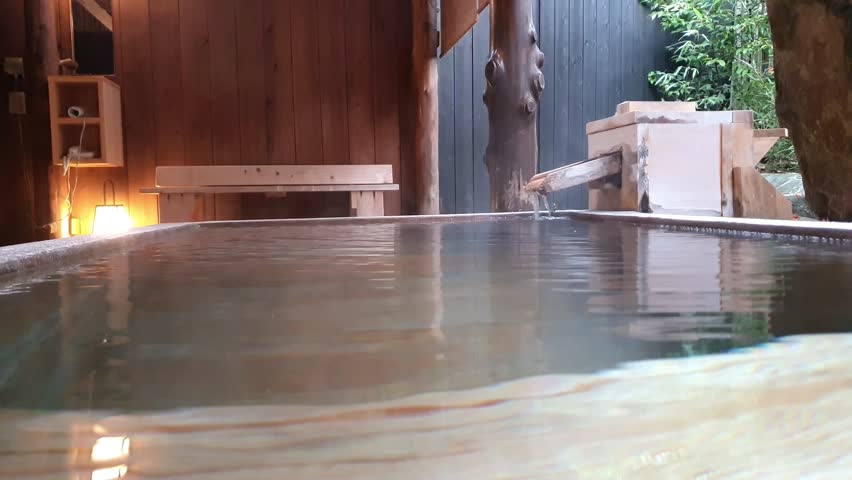Private Hot Spring Bath in Japan.
