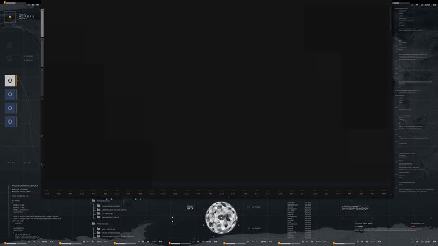 Military system is scanning the 3D planet for information. System has gathered target information on the map of the planet. System collected information about enemy satellite positions on a planet map