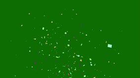Explosion of multicolored confetti falling on a green background - Powered by Shutterstock - Get 15% off with code: PIKWIZARD15