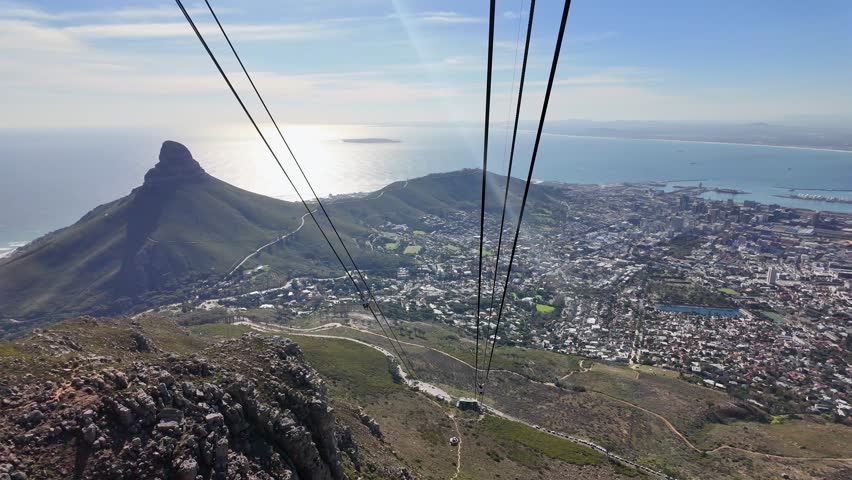 Cape Town Skyline At Cape Town In Western Cape South Africa. Table Mountain Landscape. Downtown District. Cape Town At South Africa. Tourism Travel. Stunning Skyline.