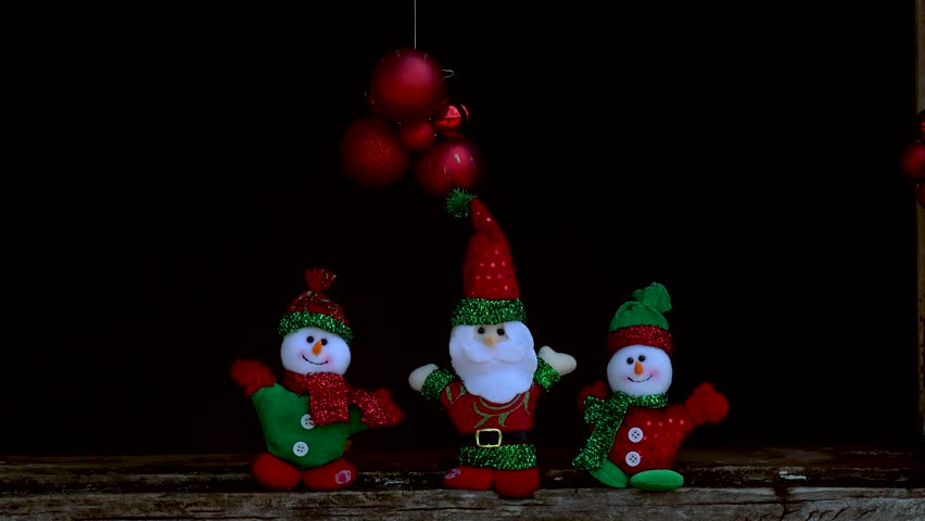 Santa Claus and Snowman together for Christmas and New Year. Christmas and New Year concept.