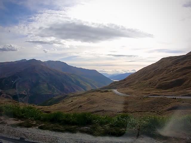 Scenic views at the Crown Range Summit Lookout 
