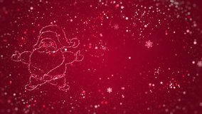 Festive Santa outline on a sparkling red background with snowflakes, perfect for Christmas and holiday themes - Powered by Shutterstock - Get 15% off with code: PIKWIZARD15