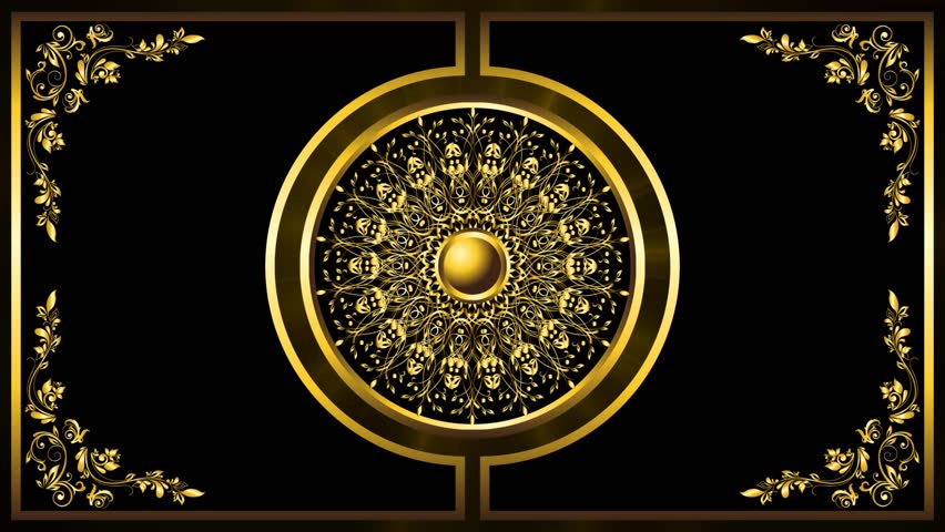 circle of mandala ornament green screen background