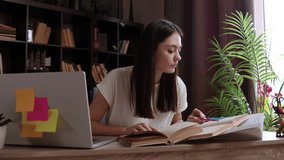 Lady student reflects on read assignment preparing homework - Powered by Shutterstock - Get 15% off with code: PIKWIZARD15