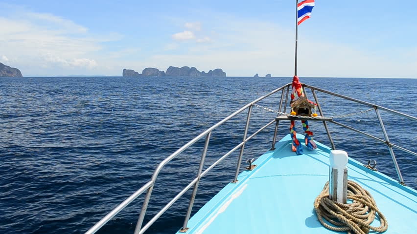 ferry boat sail to phi phi island of phuket thailand