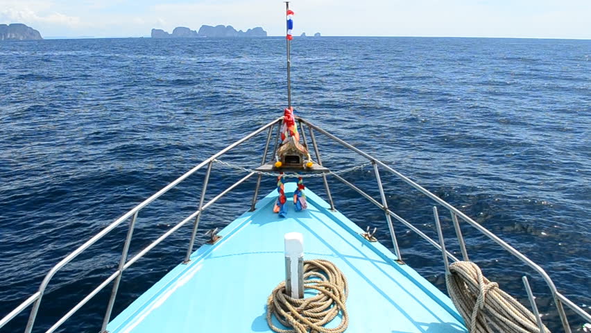 ferry boat sail to phi phi island of phuket thailand