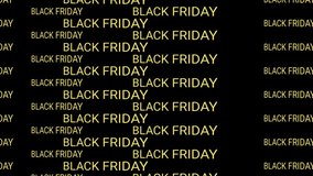 Black Friday animated black background. Black Friday Sale with many words. Motion Animation. Inscription Black Friday Sale. Promotional discount banner. Holiday discounts. 4K - Powered by Shutterstock - Get 15% off with code: PIKWIZARD15