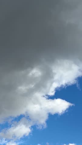 Timelapse of blu sky with clouds. Abstract nature background