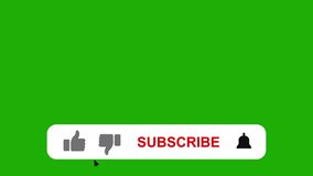 Subscribe Button Animation, Subscribing Animation, Like, and Notification Buttons, Animated Subscribe Button Green Screen | 4K - Powered by Shutterstock - Get 15% off with code: PIKWIZARD15