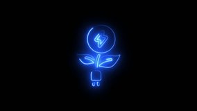 Animation of glowing neon green energy icon concept. ESG environment, Saving the green planet in the hands of humans on green background.neon charging cable icon isolated . - Powered by Shutterstock - Get 15% off with code: PIKWIZARD15