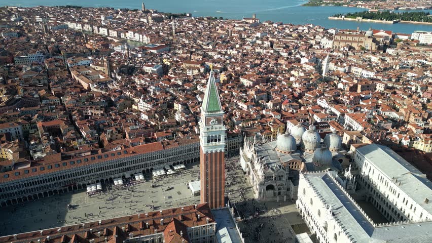 Panoramic aerial view of St. Mark