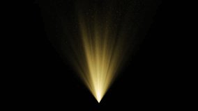 Golden Volume Light in the Dark Seamless. Gold Rays Hologram Lamp Shining on Black Background with Flying Dust Particles Looped 3d Animation 4k. Design Element for Overlays. - Powered by Shutterstock - Get 15% off with code: PIKWIZARD15