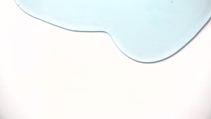 Cosmetics serum fluid gel flowing blue background, dripping hyaluronic acid cream texture on white, facial treatment, Cream gel transparent cosmetic serum oil texture backdrop, hydrating, moisturizing